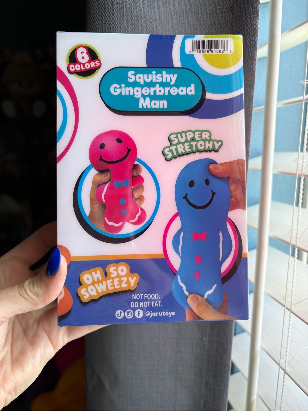 Jumbo Squishy Gingerbread Man Toy - Pink - Picture 3 of 4